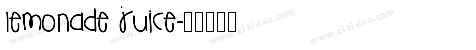 Lemonade Juice字体转换